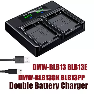 Dual Battery Charger For Panasonic DMW-BLB13 BLB13E BLB13GK BLB13PP Lumix DMC-G1 • $7.99