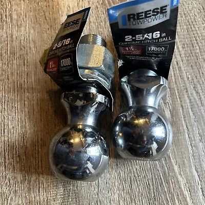 Reese Trailer Hitch Ball 2-5/16 In Diameter 17000 Lbs Chrome-LOT OF 2 • $32