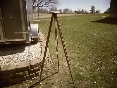 Antique Vintage Surveying  Transit  Wood  58 Inches  Tripod #7 • $129.99