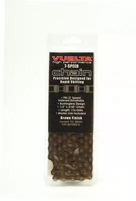 Vuelta Chain 7 Speed 7.1 Mm Brown 116L • $11.98