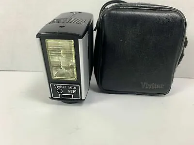 Vivitar Auto 252 Camera Flash With Attached Cord And Case. • $14.95