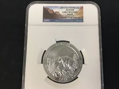 2011-P 25C ATB Glacier NP5 Oz .999 *SILVER*  - NGC SP 69!!! Early Release! • $194.95