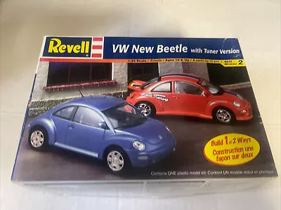 Revell Volkswagen VW New Beetle W/ Tuner Version 1:24 Model Kit 2In1  Open Box • $12