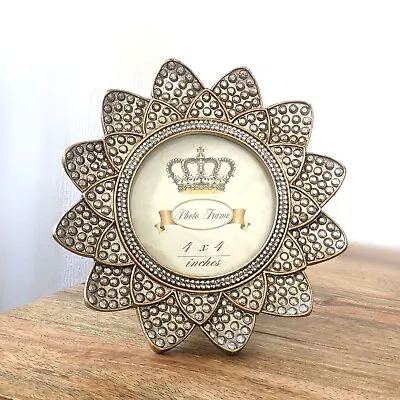 20cm Gold Daisy Flower Photo Frame Picture Display Stand Home Decor Wedding Gift • £17.95