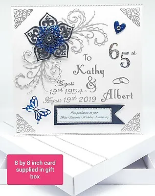 £10.99 • Buy Personalised Sapphire 45th/65th Wedding Anniversary Card Wife/Mum 