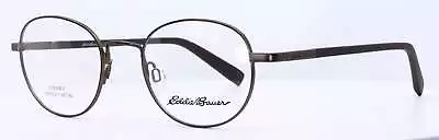 Eddie Bauer EB32023 BR Brown Mens Round Full Rim Eyeglasses 48-20-140 • $59.99