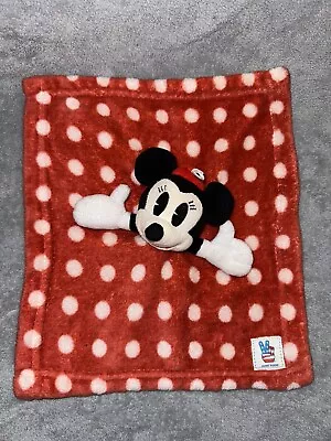 Minnie Mouse Red Polka Dot Baby Security Blanket Lovey 12  Plush Junk Food • $10