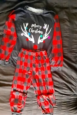 UK Family Matching Christmas Pyjamas Adult Kids Xmas Pajamas Pjs Set - For All 4 • £14