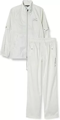 MIZUNO 52MG6A01 Golf Stratch Rain Wear Jacket Pants Set White Gray Size L JAPAN • $68.86