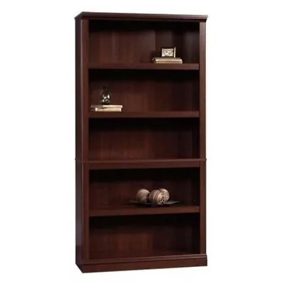 Sauder Engineered Wood 5 Shelf Bookcase In Select Cherry Finish • $176.29