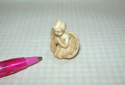 Miniature Sweet Praying Child Angel Figure (TAN) 15/16  Tall: DOLLHOUSE 1:12 • $3.49