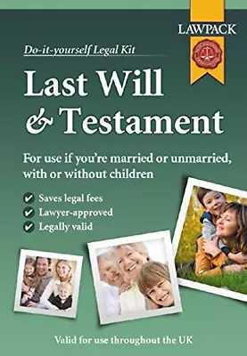 £11.13 • Buy Lawpack Last Will & Testament Kit Do It Yourself Kit