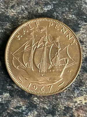 Elizabeth II Half Penny 1967 • £0.99