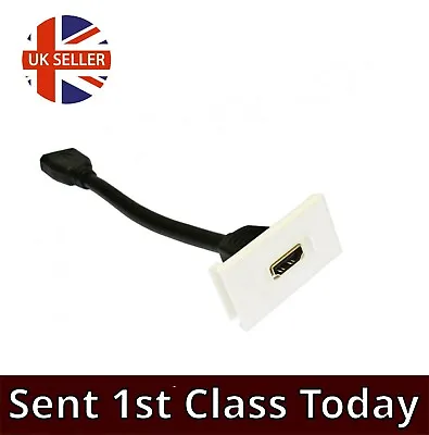 £5.49 • Buy 15cm HDMI V1.4 STUB Cable For TV Wall Mounting Female To Female SOCKET Faceplate