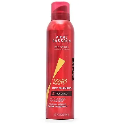 Vidal Sassoon Color Finity Rich Darks Dry Shampoo 4.9oz Can HTF Discontinued • $19.95