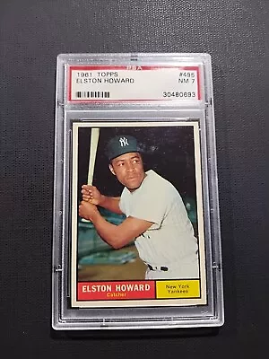 1961 Topps Elston Howard New York Yankees #495⚾⚾💥 PSA 7 NM • $116.99