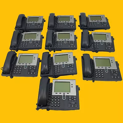 Lot Of 10 Cisco 7942 IP VoIP Business Telephone 2 Lines #L6216 • $69.98