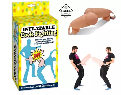 INFLATABLE COCK FIGHTING GAME 2x Giant Cocks Adult Fun Hen Stag Party Toy Gift • £15.47