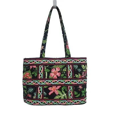 Vera Bradley Small Tic Tac Tote Botanica Black Floral Print Made In The USA • $20.99