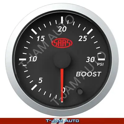 SAAS StreetLine Series Diesel Boost Gauge 0 - 30 PSI 52mm • $59.95