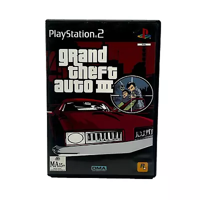 GTA III Grand Theft Auto 3 PS2 PlayStation 2 - Black Label - Good Condition • $19.99