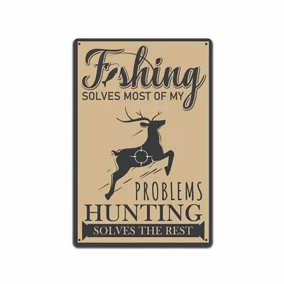 $14.95 • Buy Tin Signs Man Cave Wall Decor Aluminum Metal Sign 12  X 8  Hunting Cabin Lodge