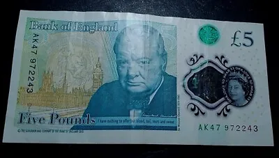 Ak47 972243 Five Pound Note Highly Collectable Bank Of England Note • £7.50