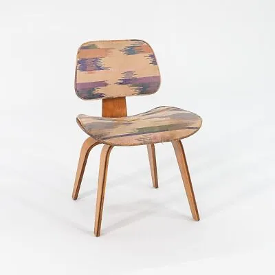1947 Rare Eames Evans Herman Miller DCW Dining Chair In Calico Ash With Fabric • £4821.02