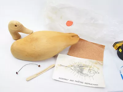 Vintage New Old Stock RE Hornick 1977 Pintail Drake Duck Decoy Wood Blank • $41.99