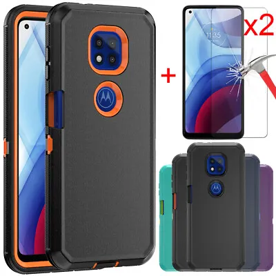 For Motorola Moto G Power 2021 Case Shockproof Cover + Tempered Glass Protector • $6.92