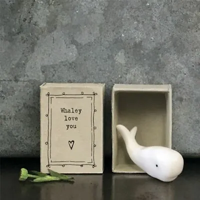 £6.60 • Buy Porcelain Matchbox Whale| East Of India Sentimental Love You Ornament Gift