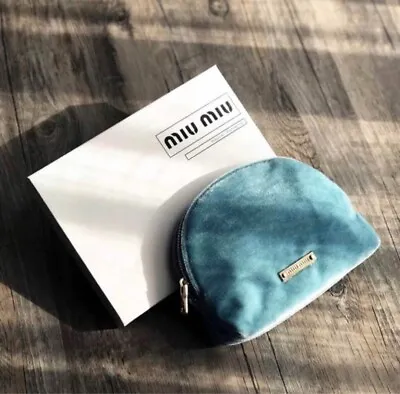 [Genuine Product] MIU MIU Novelty Accessory Pouch Light Blue Unused Without Box • $121.50