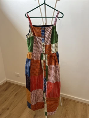 $41 • Buy Gorman Colourful Patchwork Dress, Size 8