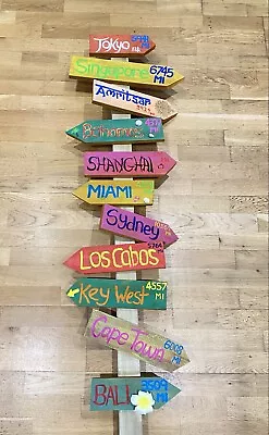 £37 • Buy 4 X Wooden Direction Arrow Signs  For Wedding Or Party