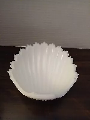Westmoreland Milk Glass Footed Clam Dish 6  Wide By 3  Tall • $18
