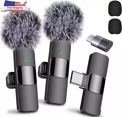 2024 Professional Wireless Lavalier Microphone For Iphone 15 Pro Max Ipad Andr • $16.93