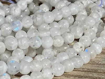 £13.25 • Buy Grade A Rainbow Moonstone - Semi Precious 6.5mm Gemstone Beads Jewellery Making