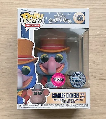 Funko Pop The Muppets Christmas Carol Charles Dickens With Rizzo Flocked #1456 • £34.99
