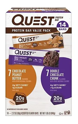 Quest Protein Bar Gluten Free Variety Pack (14 Ct)  • £53