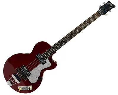 Hofner Club Pro Edition Bass Guitar - Metallic Red - Used • $359.99