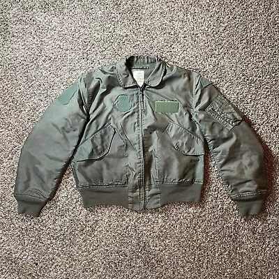 Vintage CWU 36/P Flight Jacket Size Green 90's Military USAF - Pre-Owned • $99.99