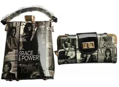 President Obama & First Lady Michelle  Grace & Power - Tote Purse + Wallet - Set • $38.99