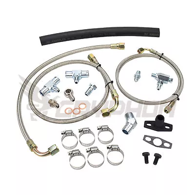 Turbo Oil Water Line Kit For Toyota Land Cruiser 2H HJ60 Garrett G-Series G25 • $210.46