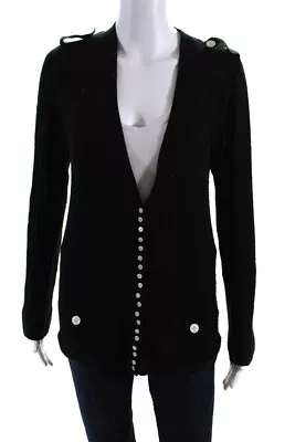 Marc By Marc Jacobs Womens Cashmere Long Sleeve Cardigan Sweater Black Size M • $42.69