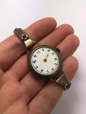 Antique Solid Silver Military/trench Style Bracelet Watch London 1914 28.5mm • £49.99