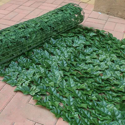 3M Artificial Faux Ivy Leaf Hedge Panels Privacy Screening Trellis Garden Fence~ • £5.59