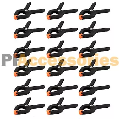 18 Pcs 2.7  Inch Mini Plastic Spring Clamps Tips Tool Clip 1  Jaw Opening • $10.50