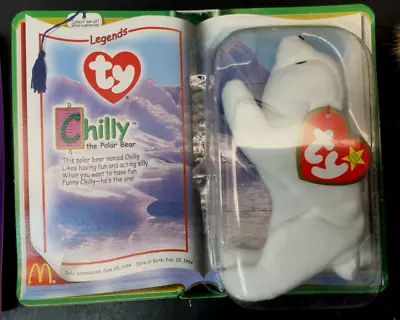 McDonald's Teenie Beanie Babies Millennium 2000 Bear. Chilly. #9 Of Set. Sealed • $4