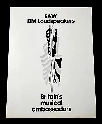 B&W DM4567 Audiophile Loudspeakers  Britain's Musical Ambassadors  Brochure • $4