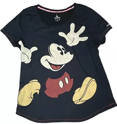 Disney Parks Women's Shirt Mickey Size Large Black Red White Walt Disney World  • £23.15